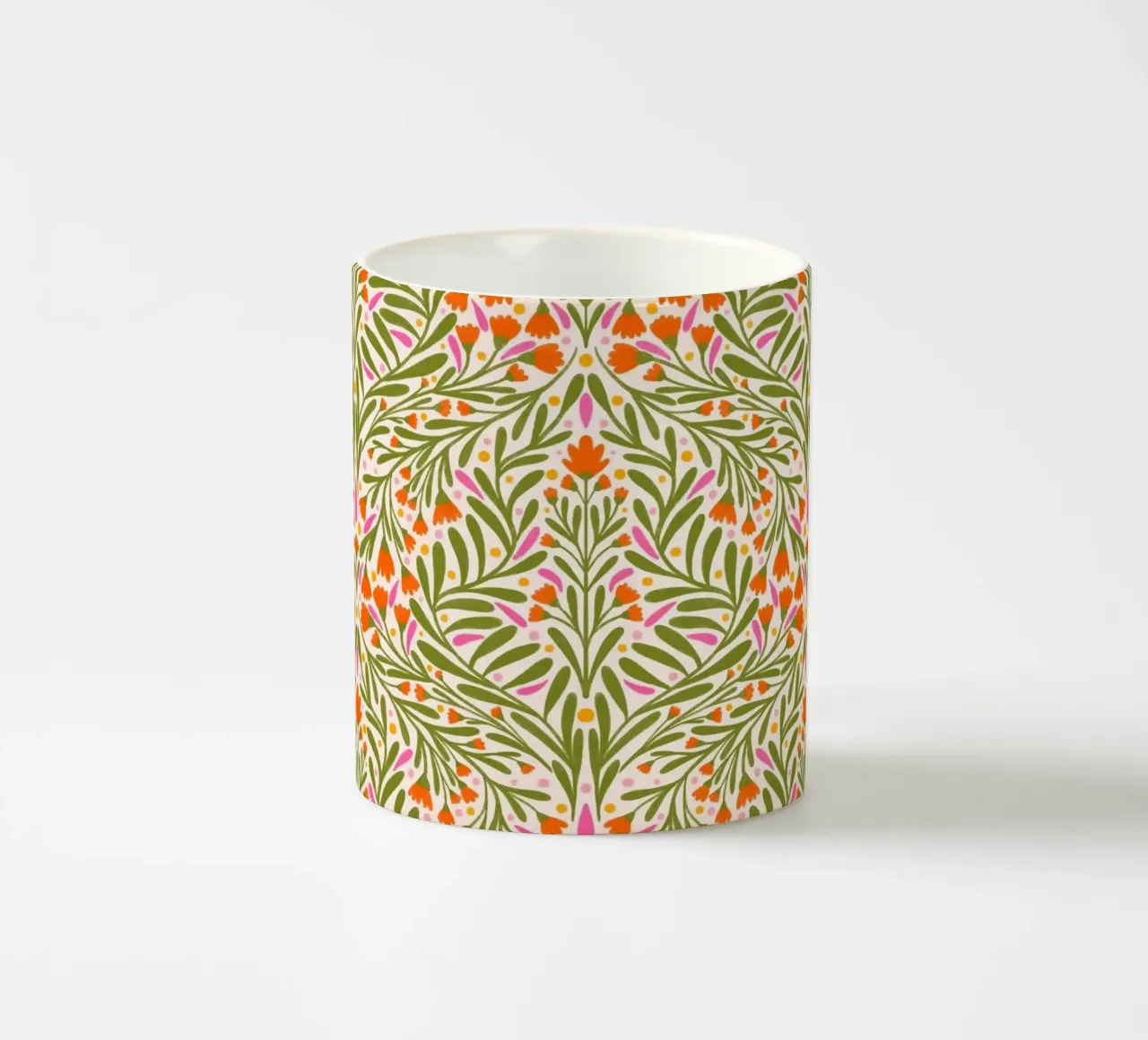 Spring flowers pattern ceramic mug by Wackapacka