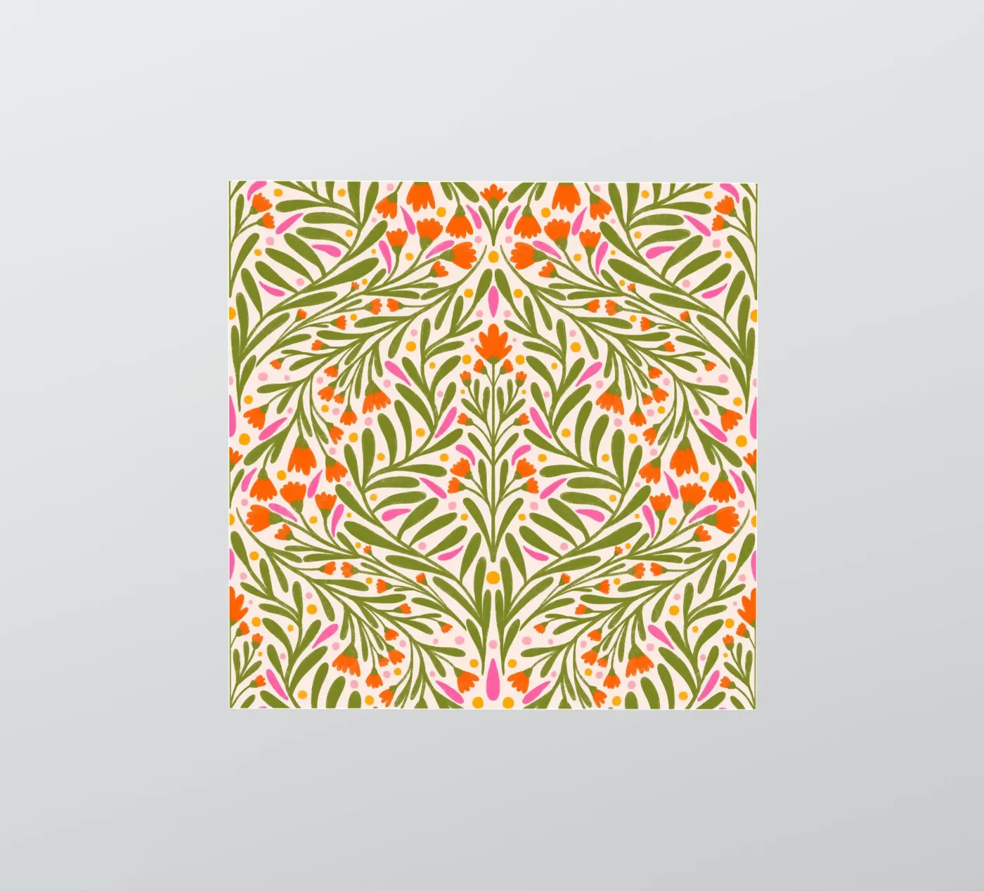 Lentebloemen patroon sticker van Wackapacka