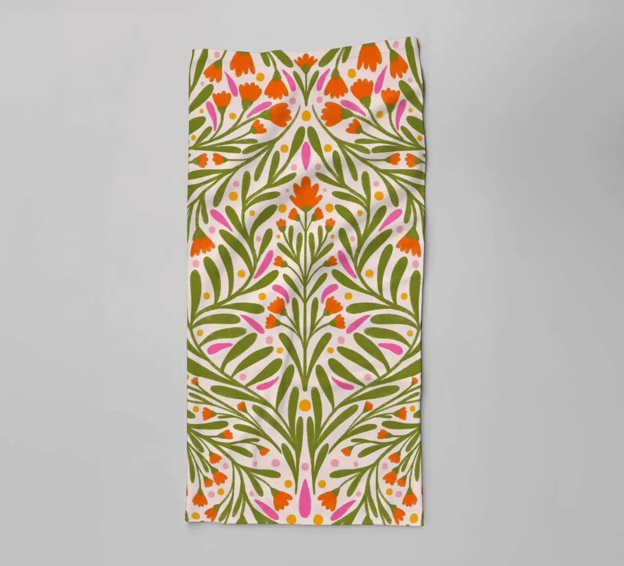 Spring flowers pattern towel by Wackapacka