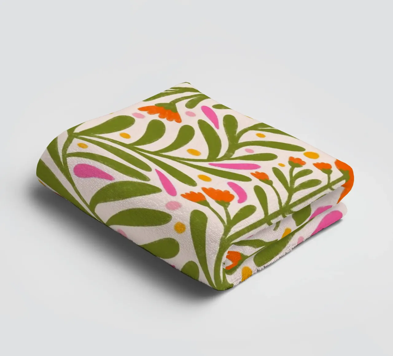 Spring flowers pattern towel by Wackapacka