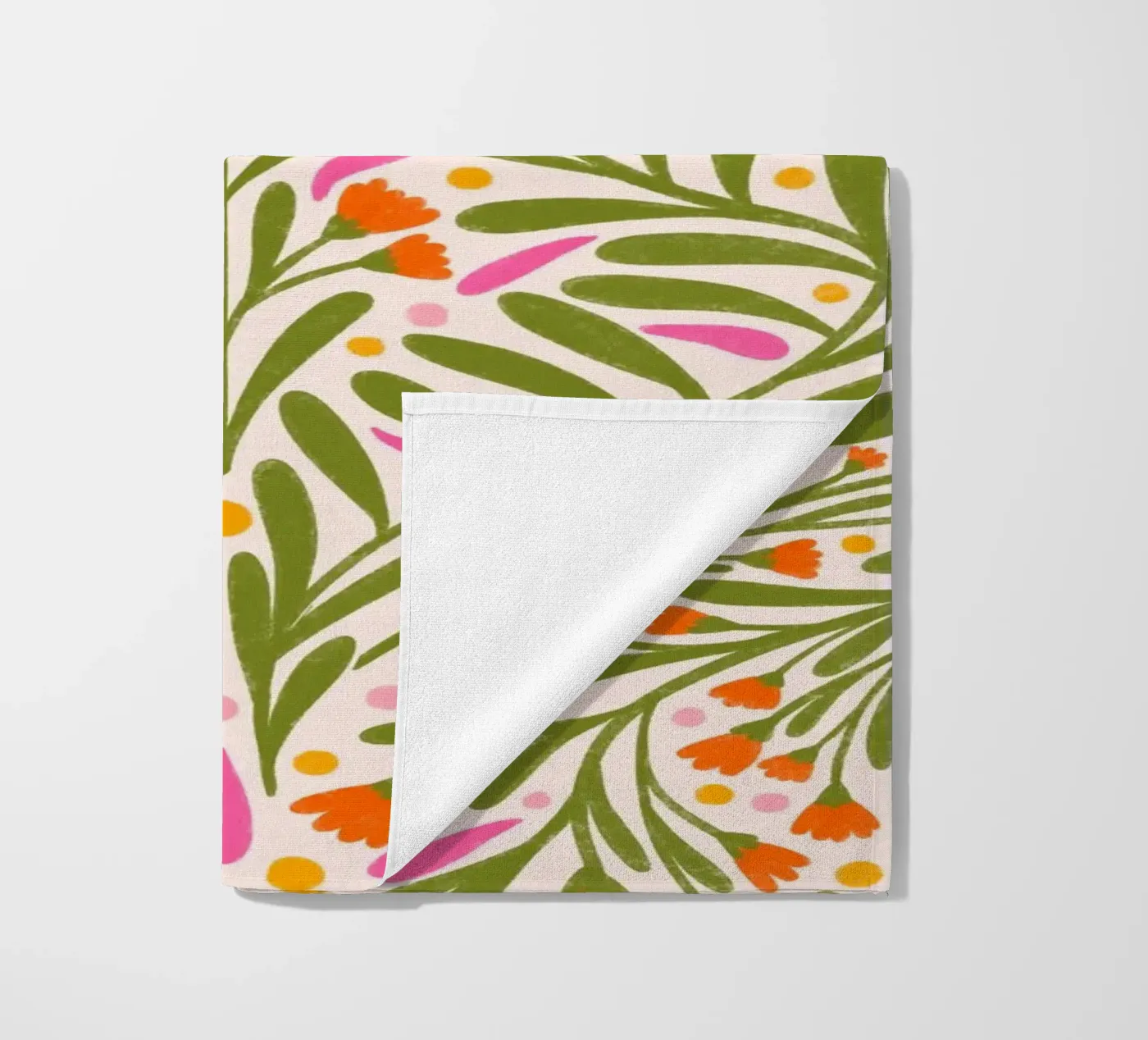 Spring flowers pattern beach towel by Wackapacka