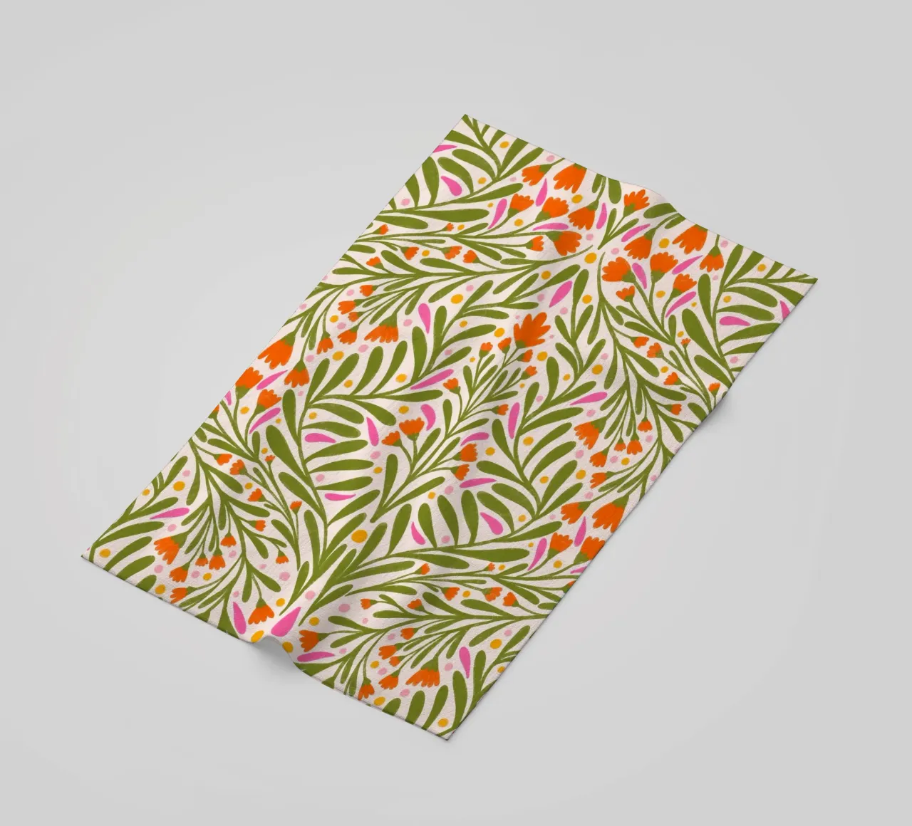 Lentebloemen patroon strandhanddoek van Wackapacka