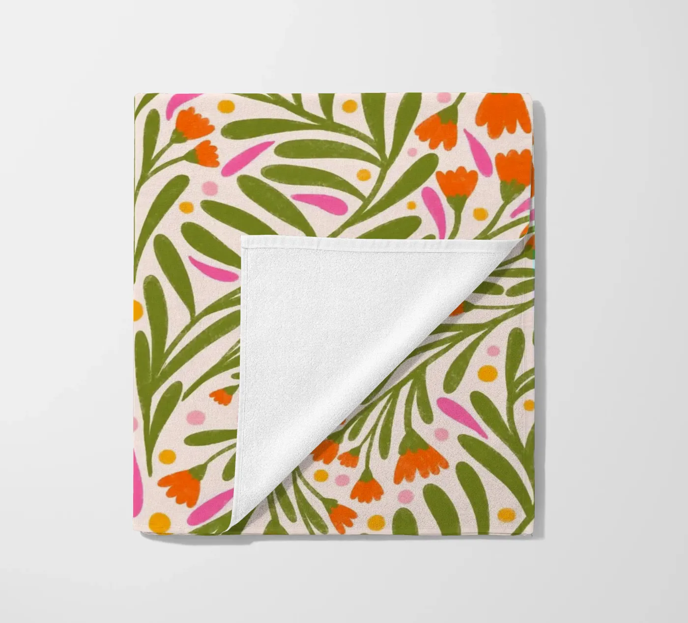 Spring flowers pattern beach towel by Wackapacka