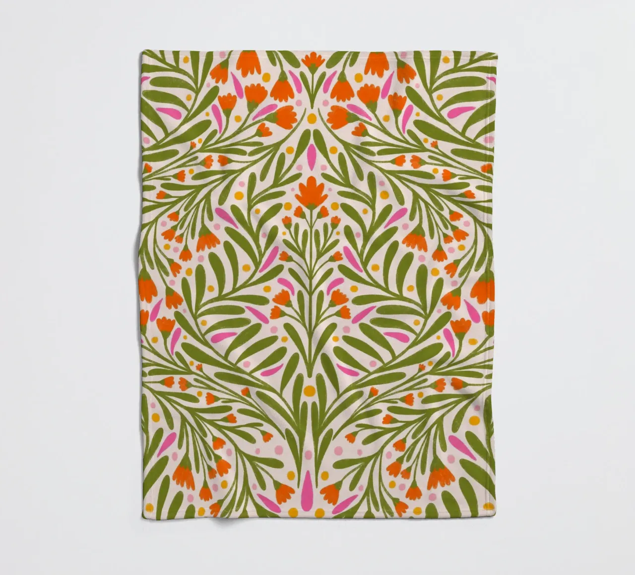 Lentebloemen patroon fleecedeken van Wackapacka