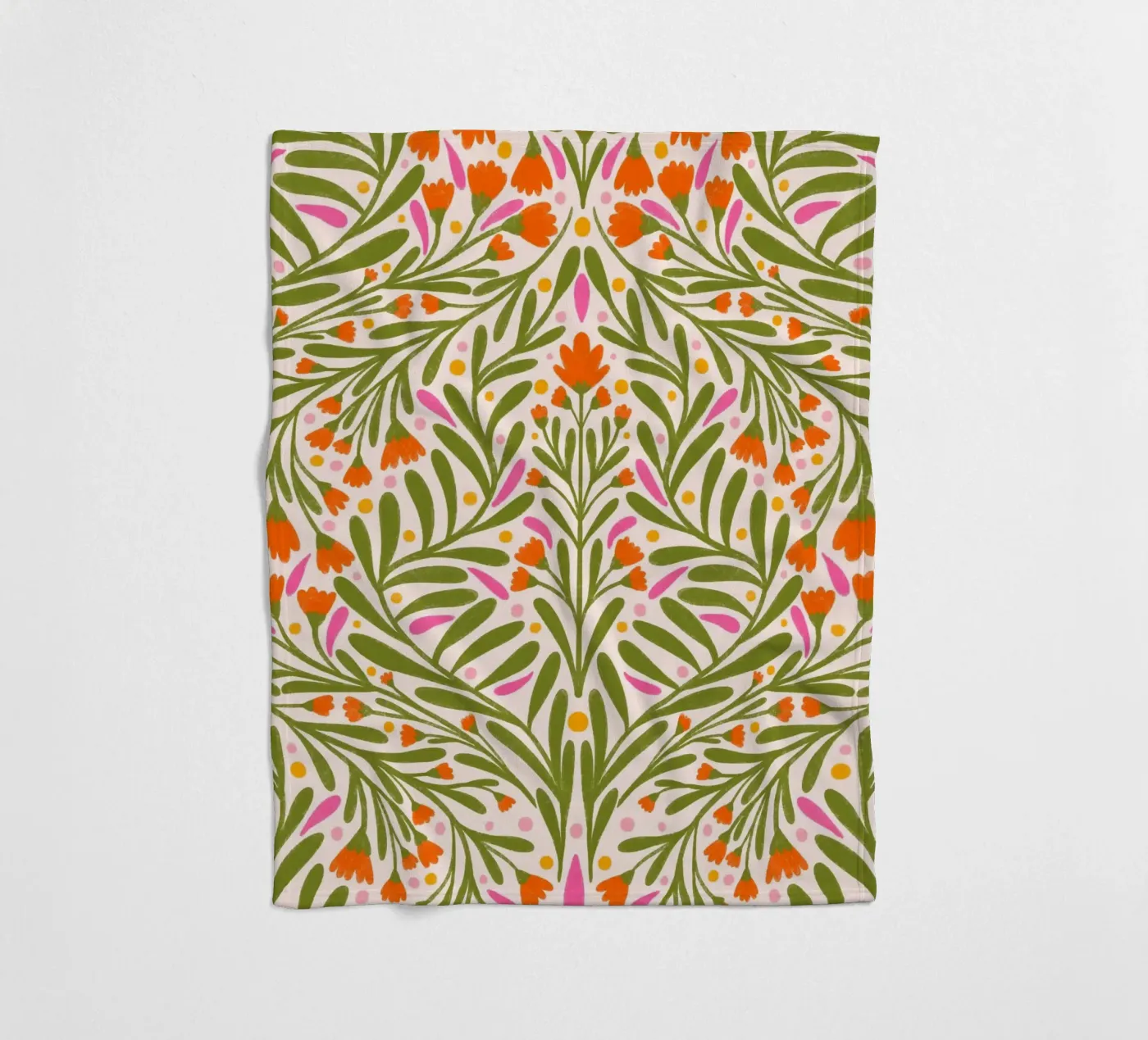 Motivo dei fiori di primavera coperta in pile da Wackapacka