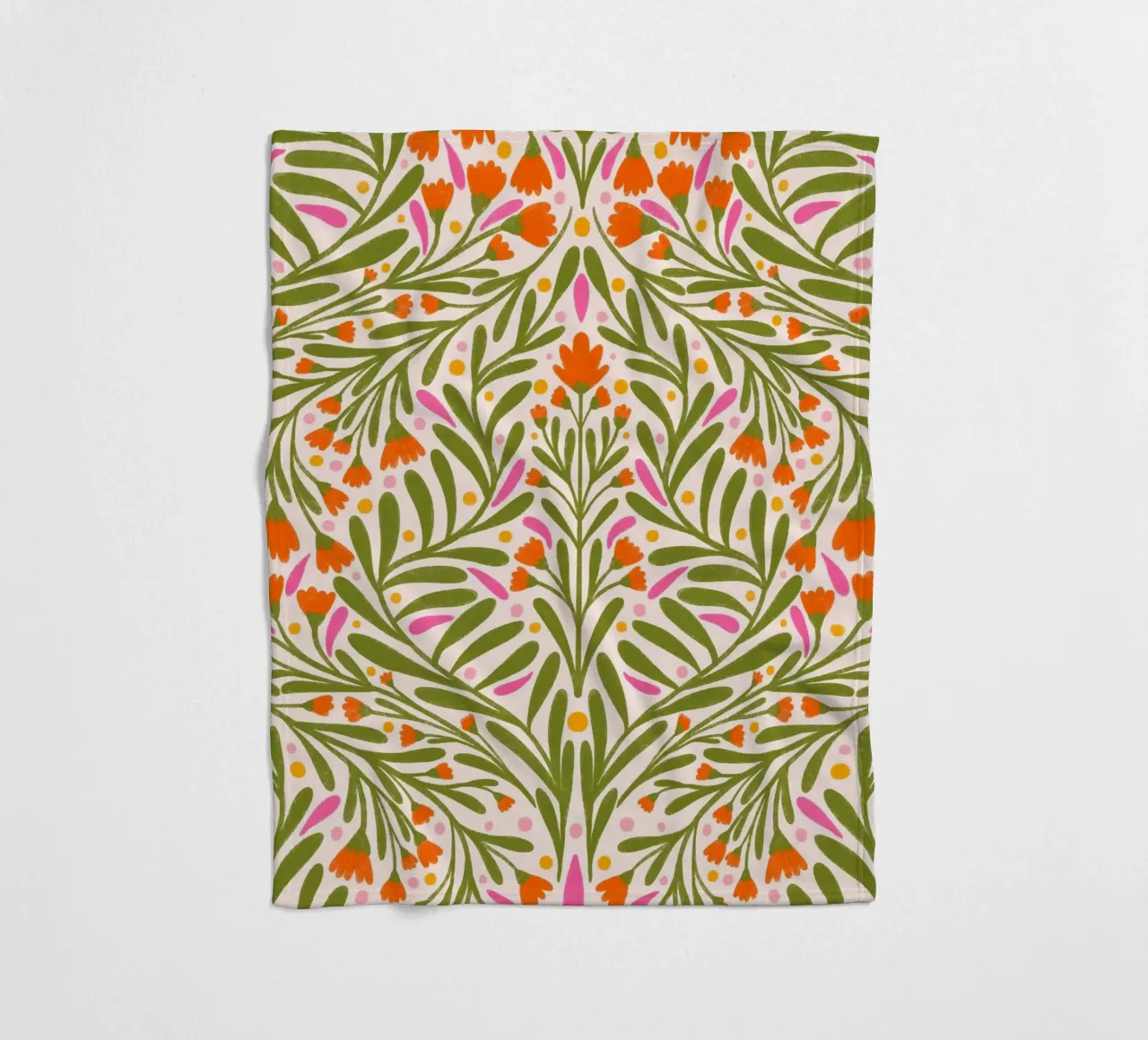 Lentebloemen patroon fleecedeken van Wackapacka