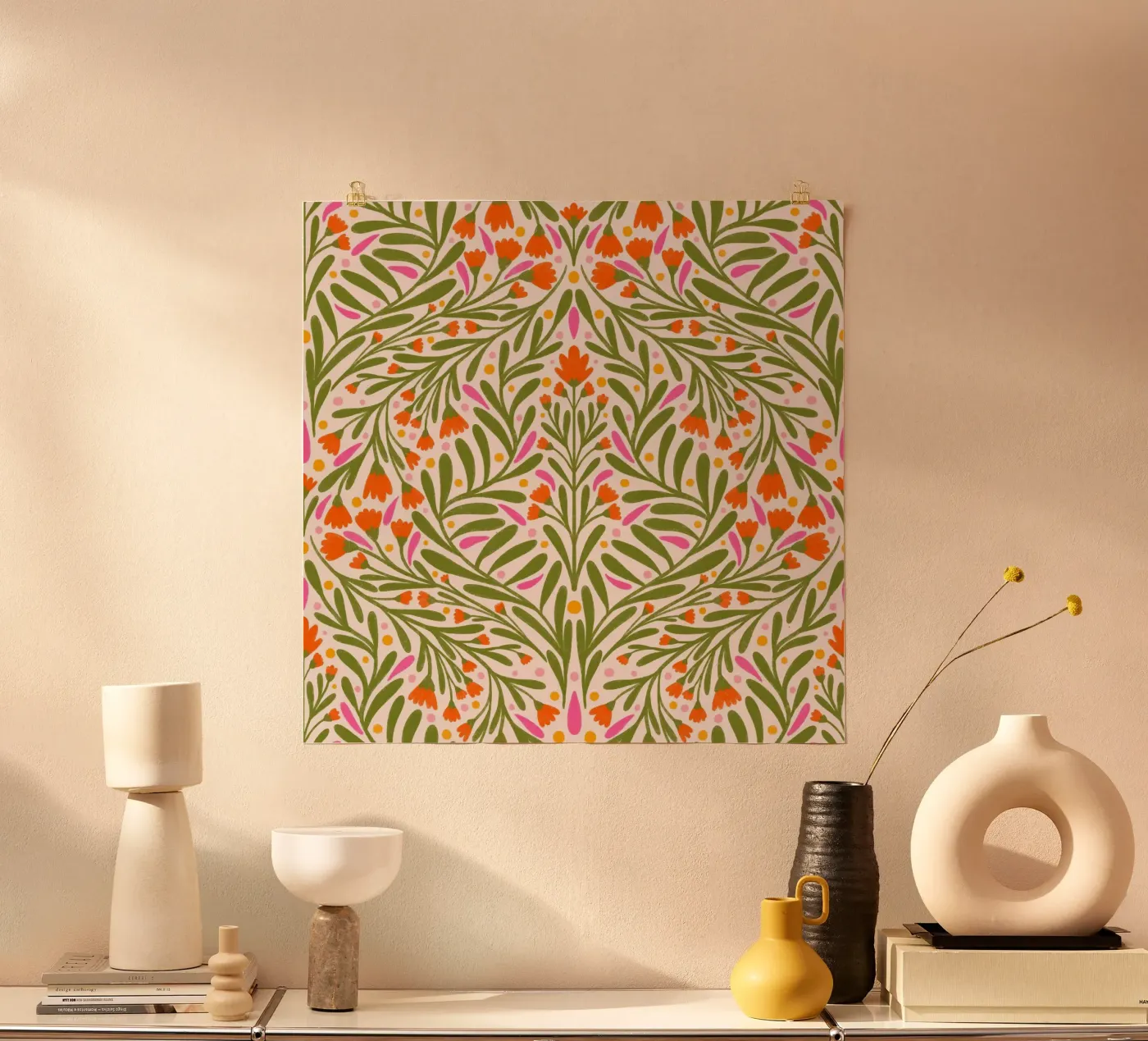 Frühlingsblumen Muster Poster von Wackapacka