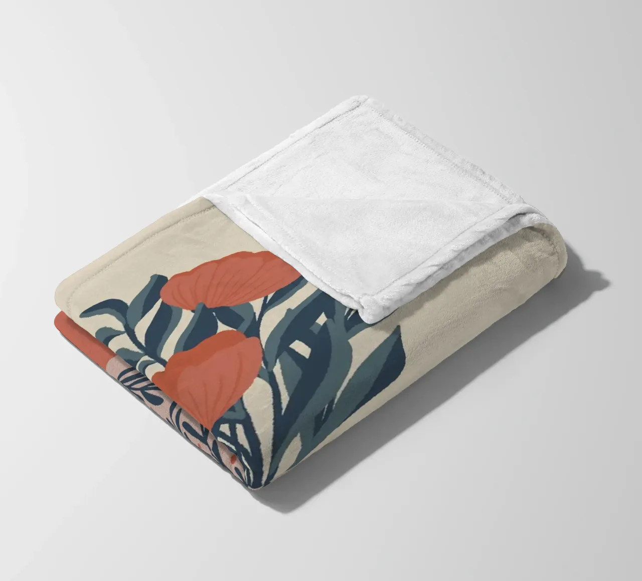 Papaveri in vaso - vibrazioni vintage coperta in pile da Wackapacka