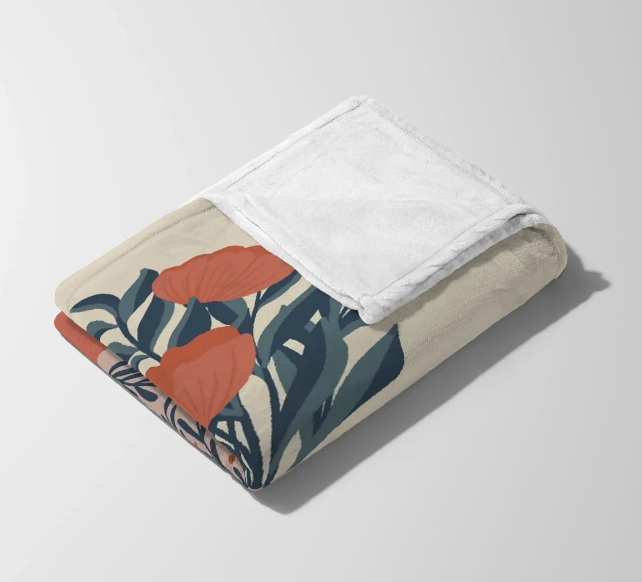 Papaveri in vaso - vibrazioni vintage coperta in pile da Wackapacka