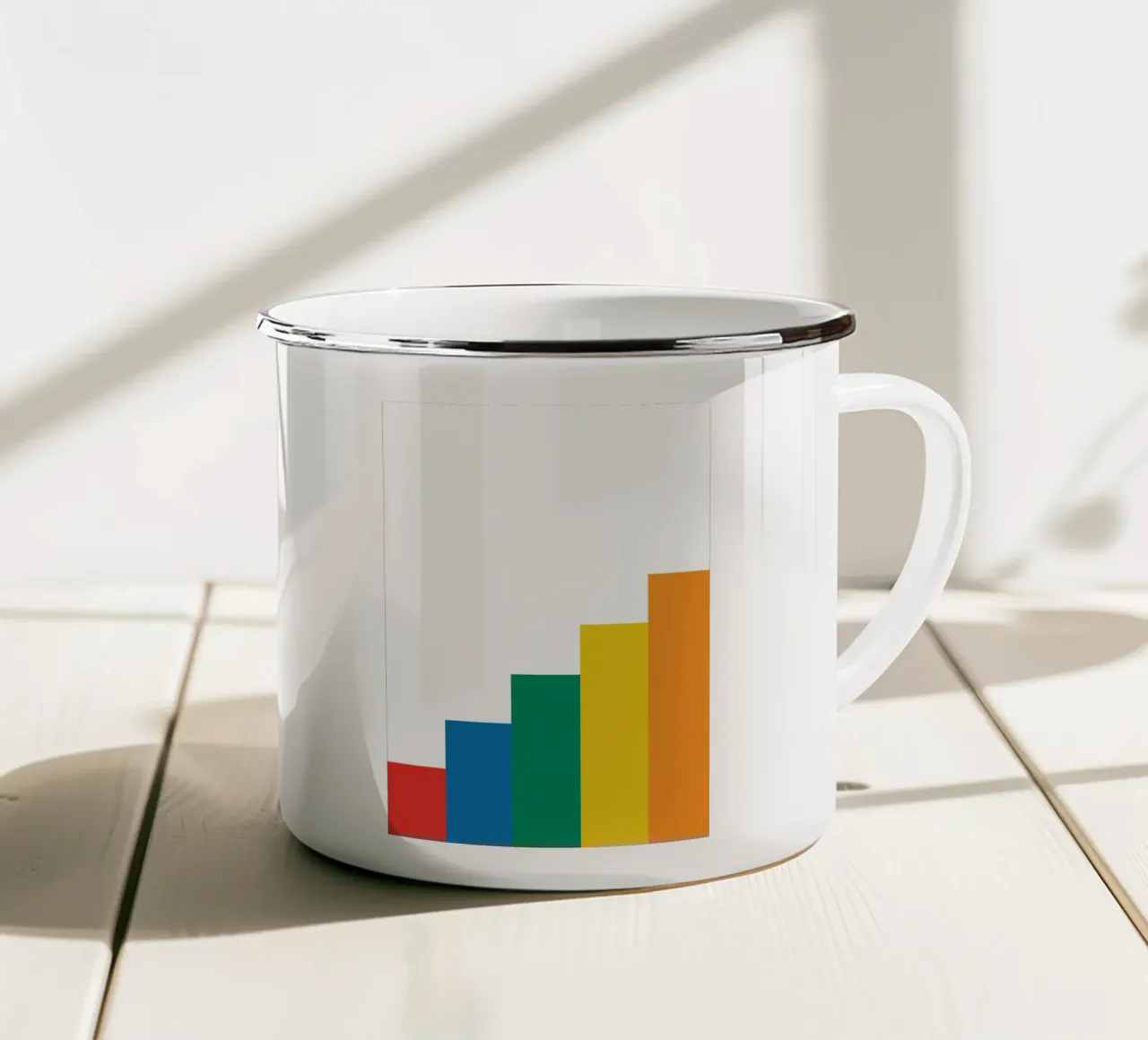 Stairs Rainbow tazza in smalto da galihstudio