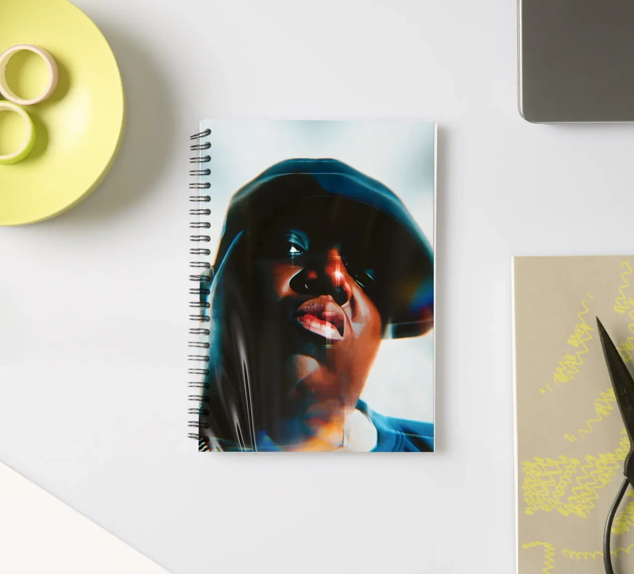 Biggię Smalls spiral notebook by Low poly art