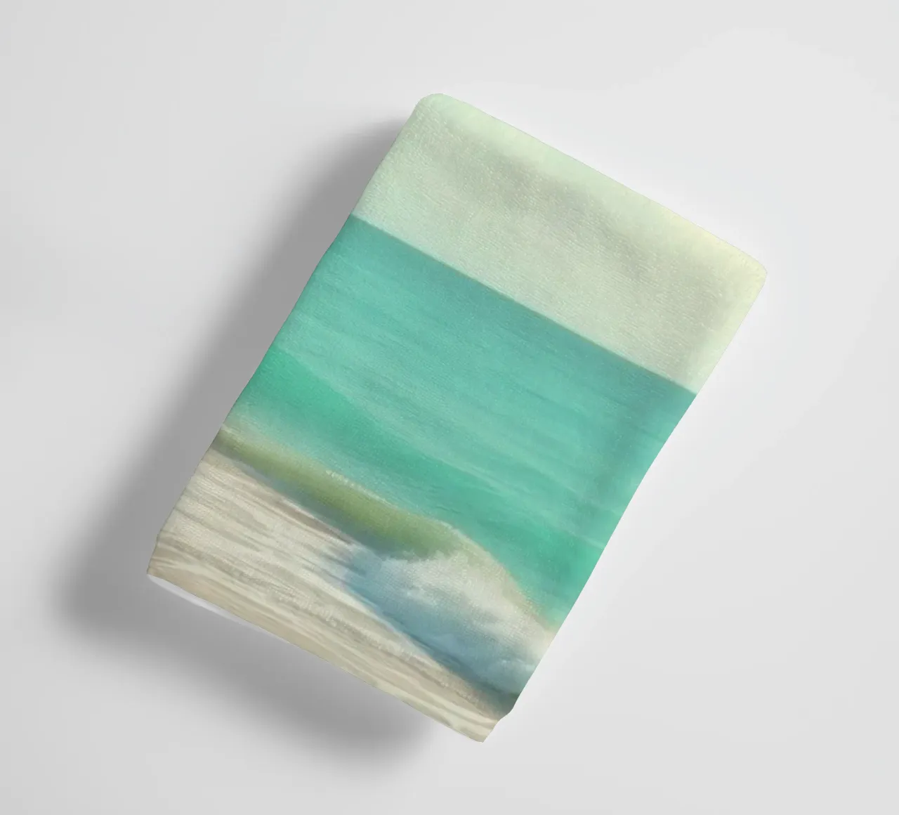 Spiaggia tropicale con palme e barca a vela su un oceano tranquillo asciugamano da bagno da DesignDoodle