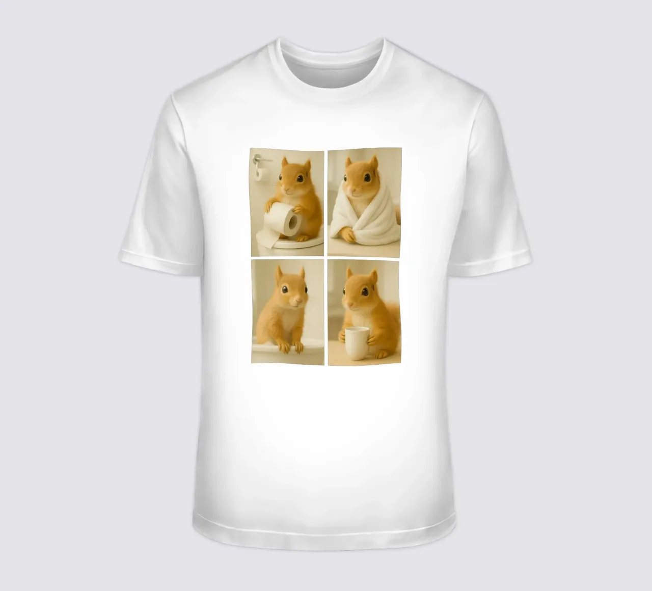 Scoiattoli in bagno t-shirt da Little Wild Lines