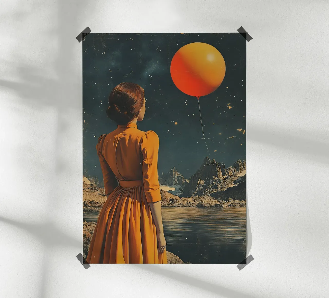 Stelle d'epoca poster con telaio in alluminio da Nikis Art Studio