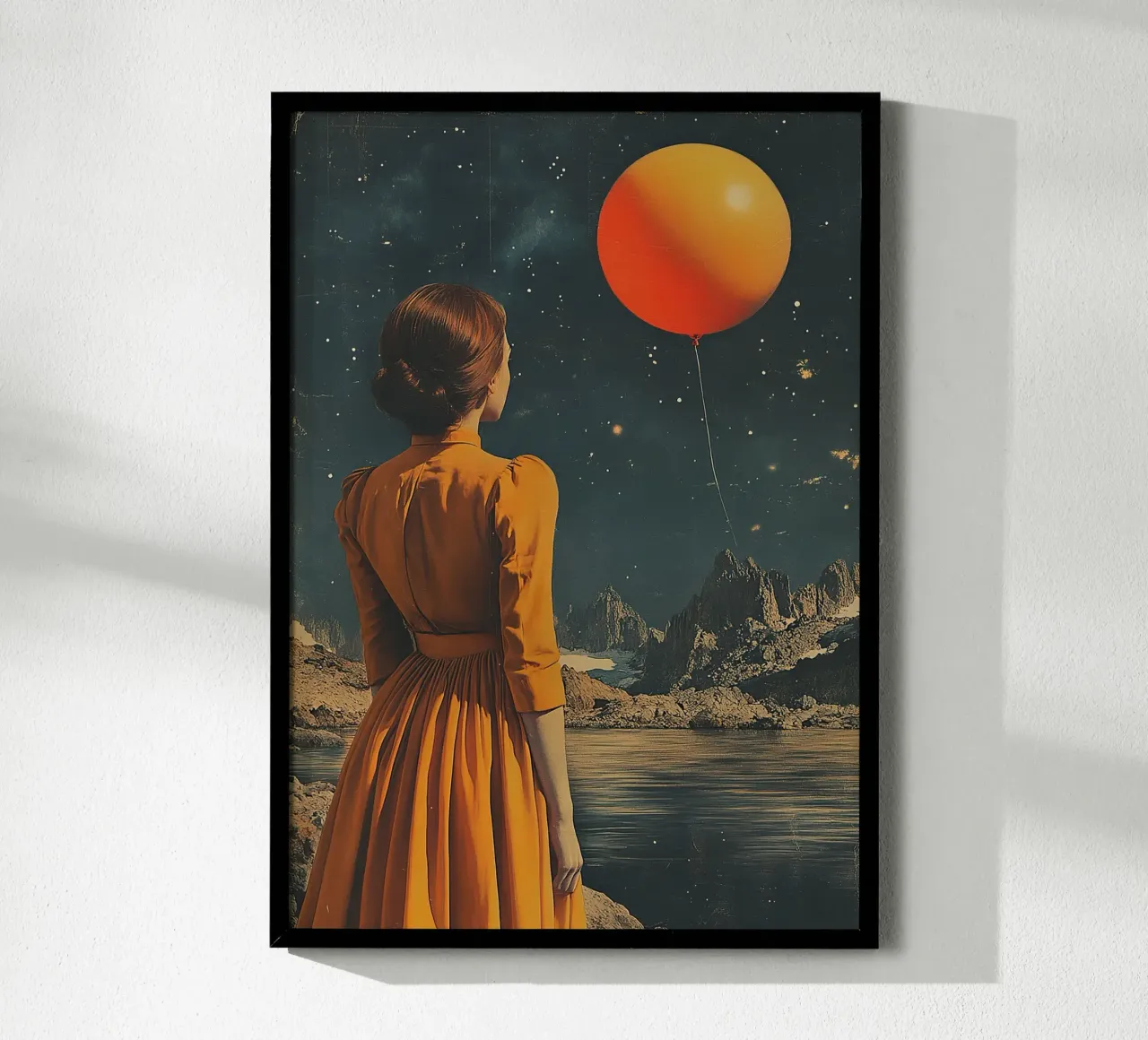 Stelle d'epoca poster con telaio in alluminio da Nikis Art Studio