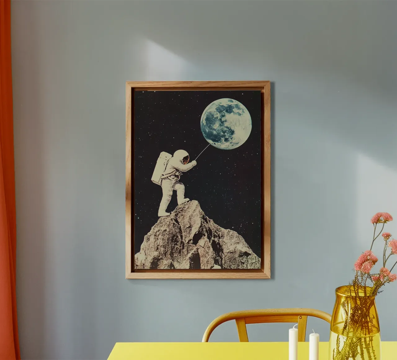 Astronauta di montagna alluminio dibond da Nikis Art Studio