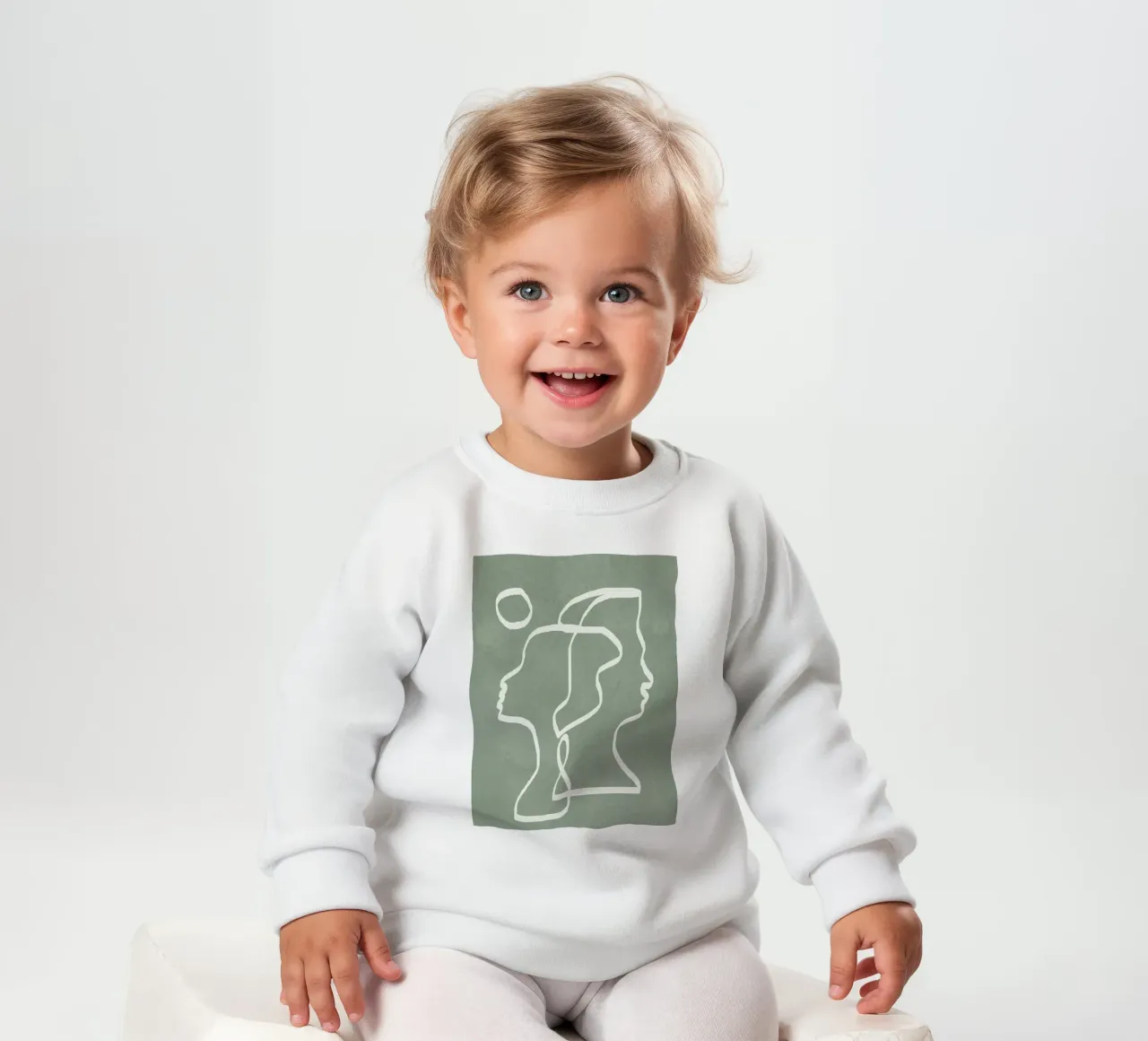 Abstract Faces felpa neonato da Flow Line