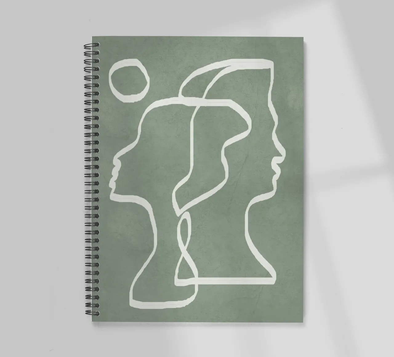 Abstract Faces carnet à spirale de Flow Line