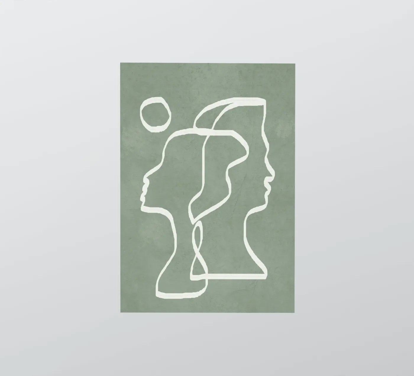 Abstract Faces sticker van Flow Line