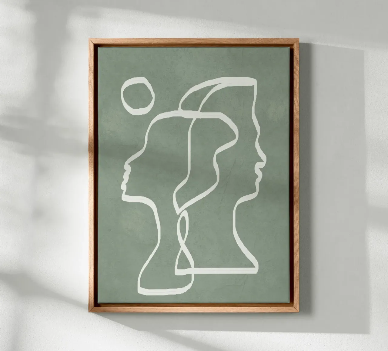 Abstract Faces tela con Cornice a cassetta da Flow Line
