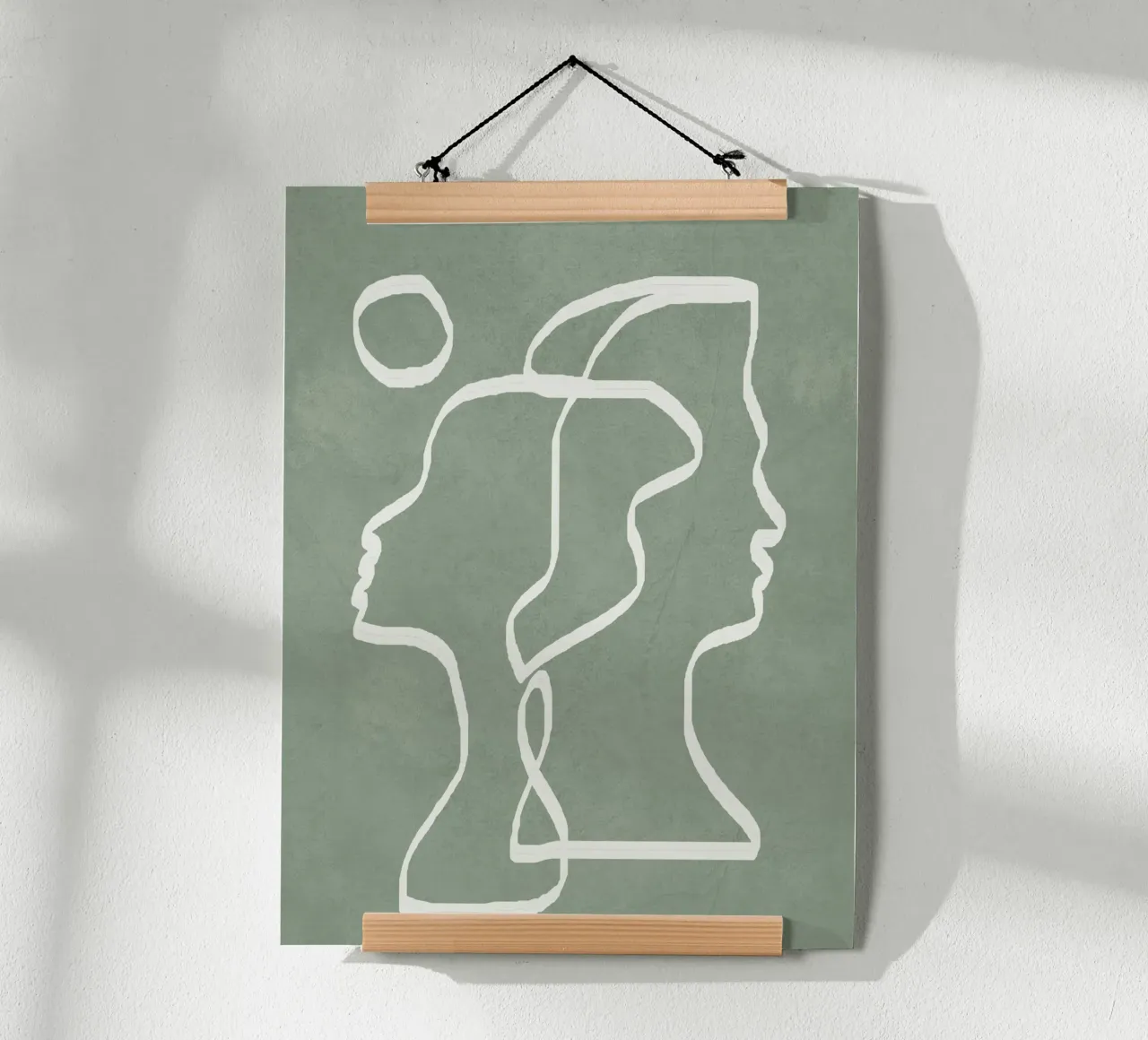 Abstract Faces poster by Flow Line