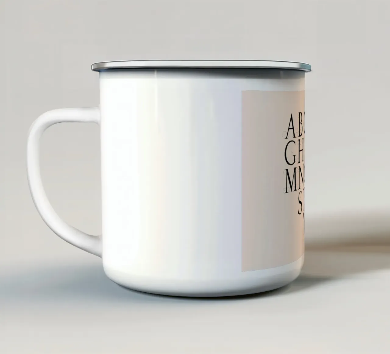 Alphabet Capitals tazza in smalto da Astër