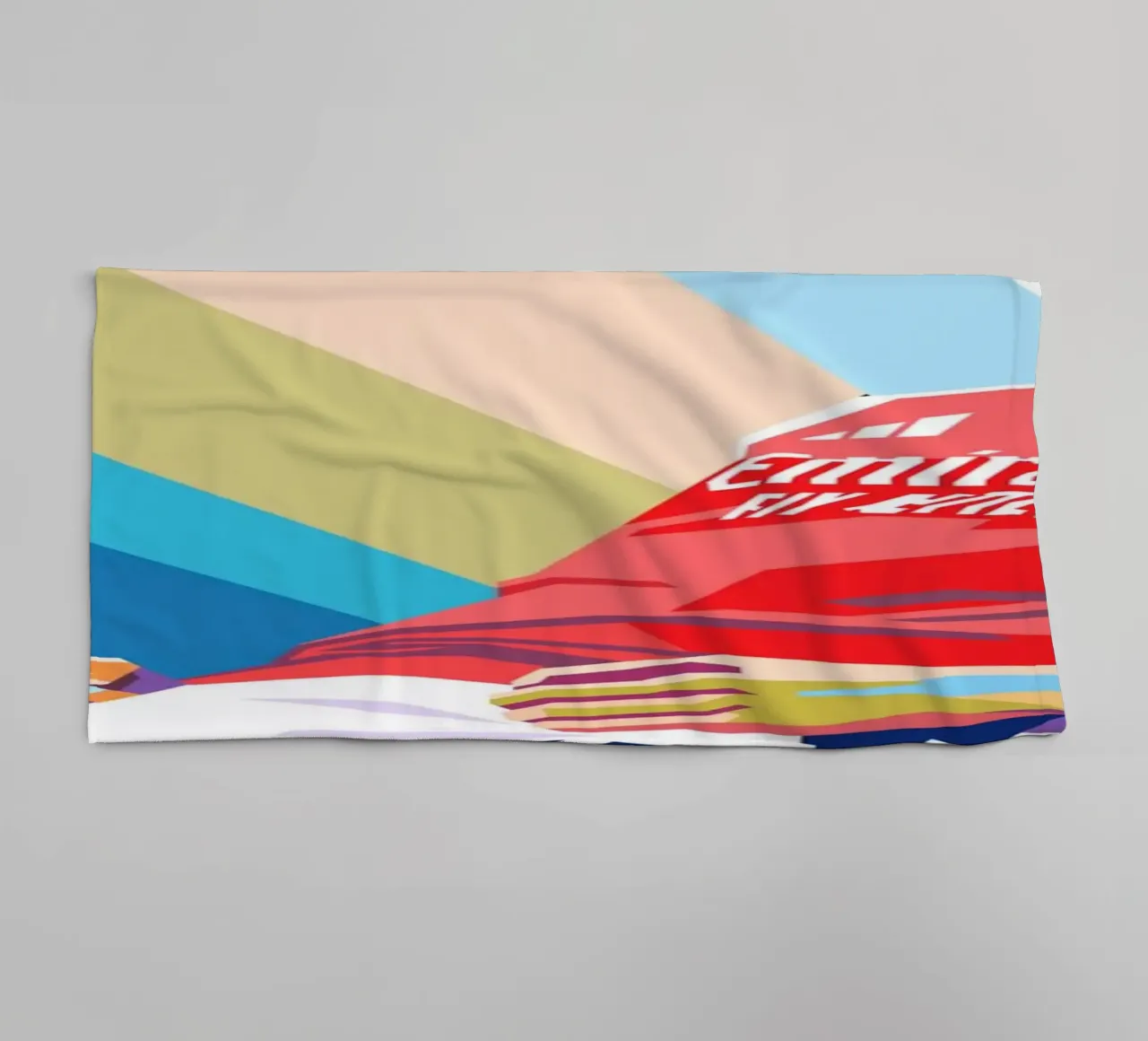 Declan Rice: pop art colorata asciugamano da bagno da Hantamrata