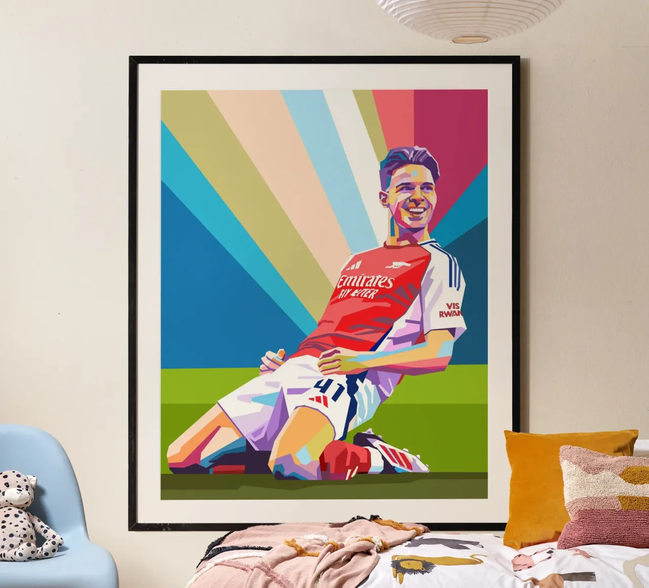 Declan Rice: pop art colorata carta hahnemühle da Hantamrata