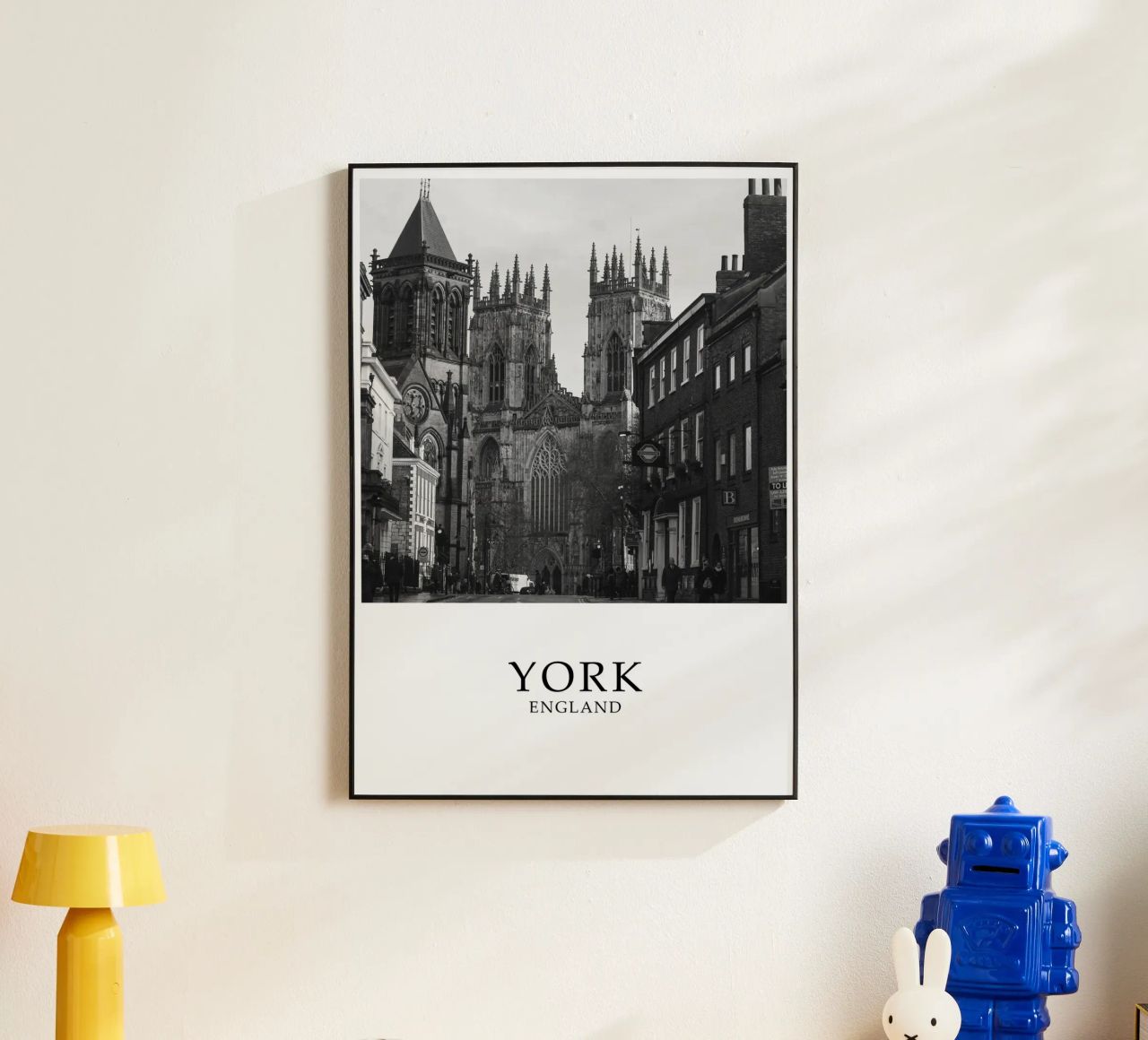 York Minster Inghilterra Architettura Scena in scala di grigi alluminio dibond da Charnwood Prints