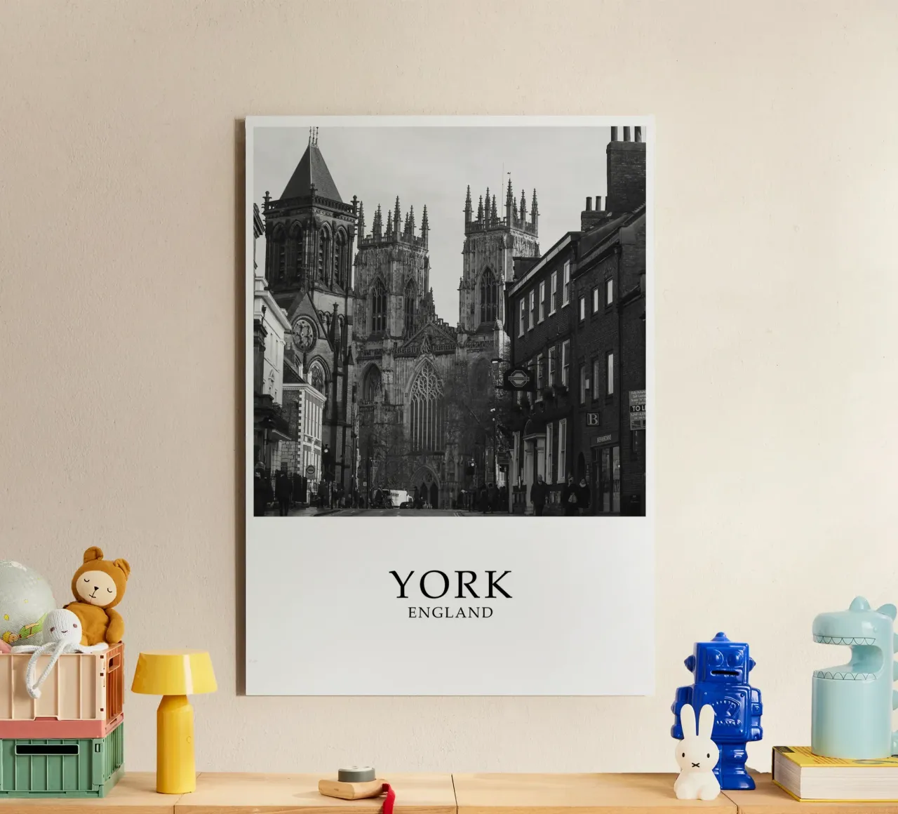 York Minster Inghilterra Architettura Scena in scala di grigi pannello forex da Charnwood Prints