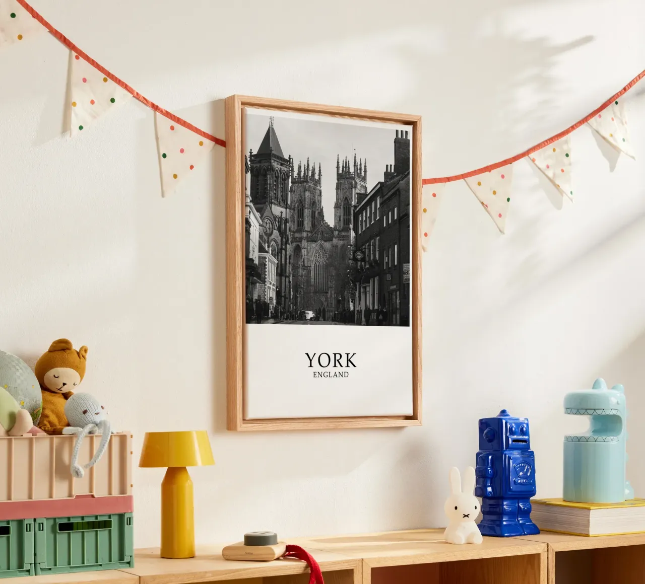 York Minster Inghilterra Architettura Scena in scala di grigi tela da Charnwood Prints