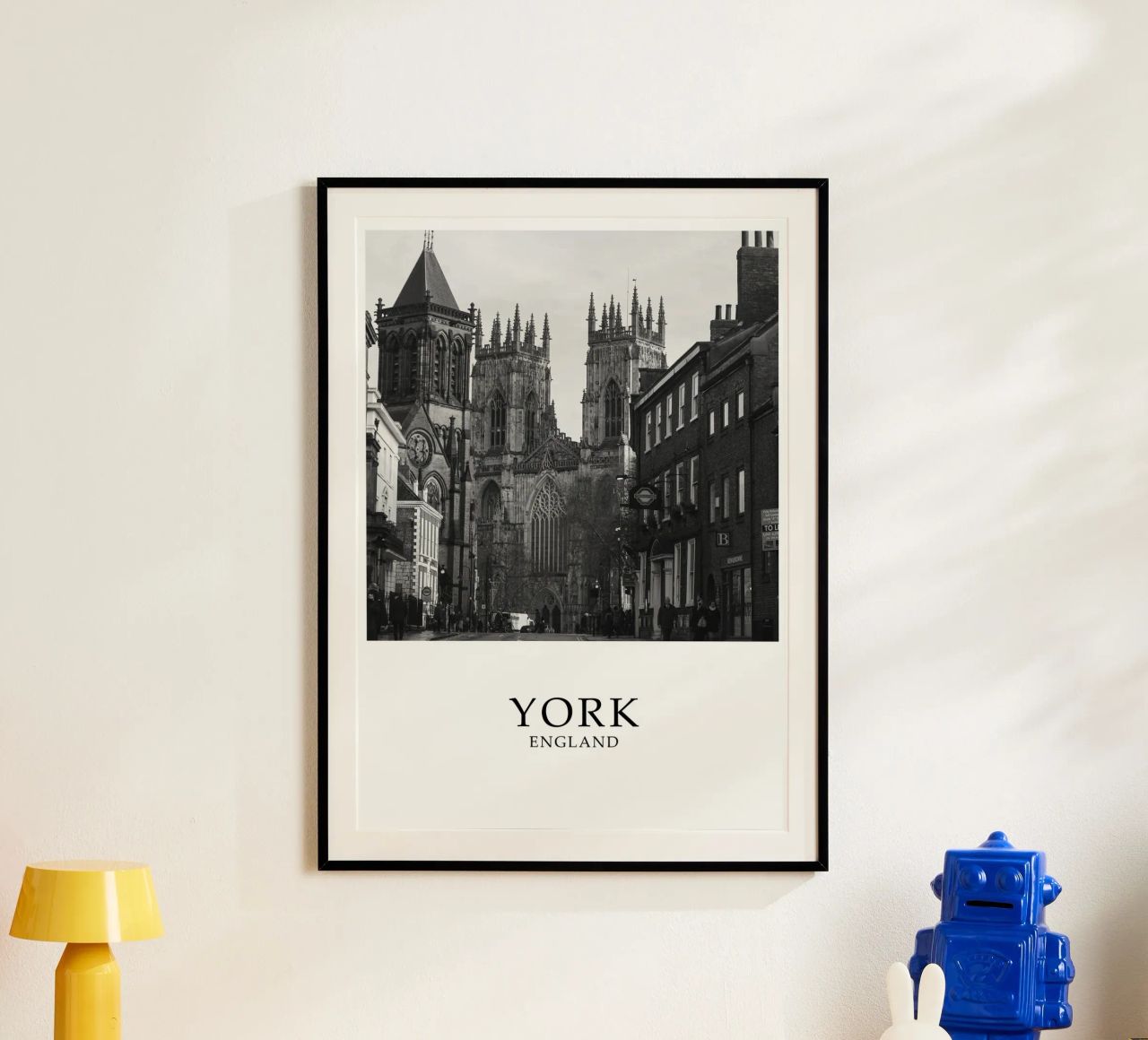 York Minster Inghilterra Architettura Scena in scala di grigi poster da Charnwood Prints