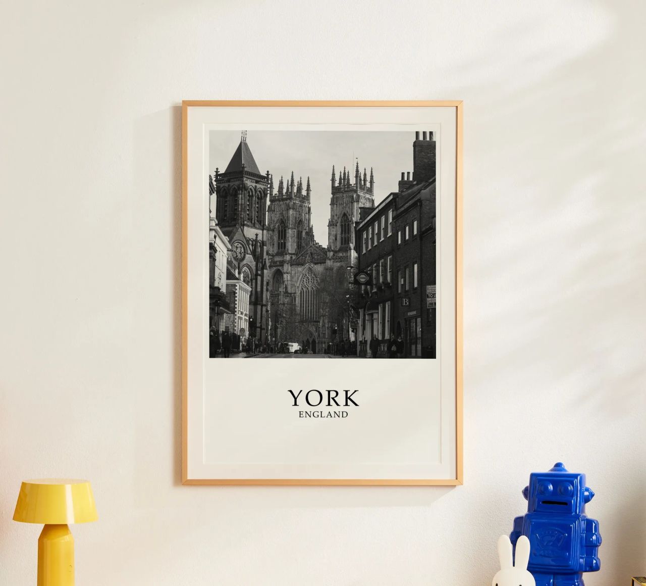 York Minster Inghilterra Architettura Scena in scala di grigi poster da Charnwood Prints