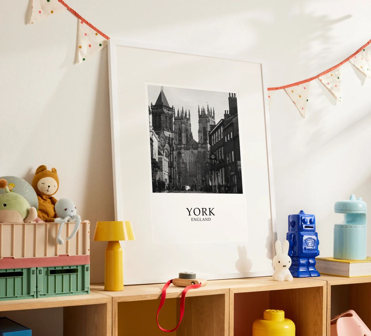 York Minster Inghilterra Architettura Scena in scala di grigi poster da Charnwood Prints
