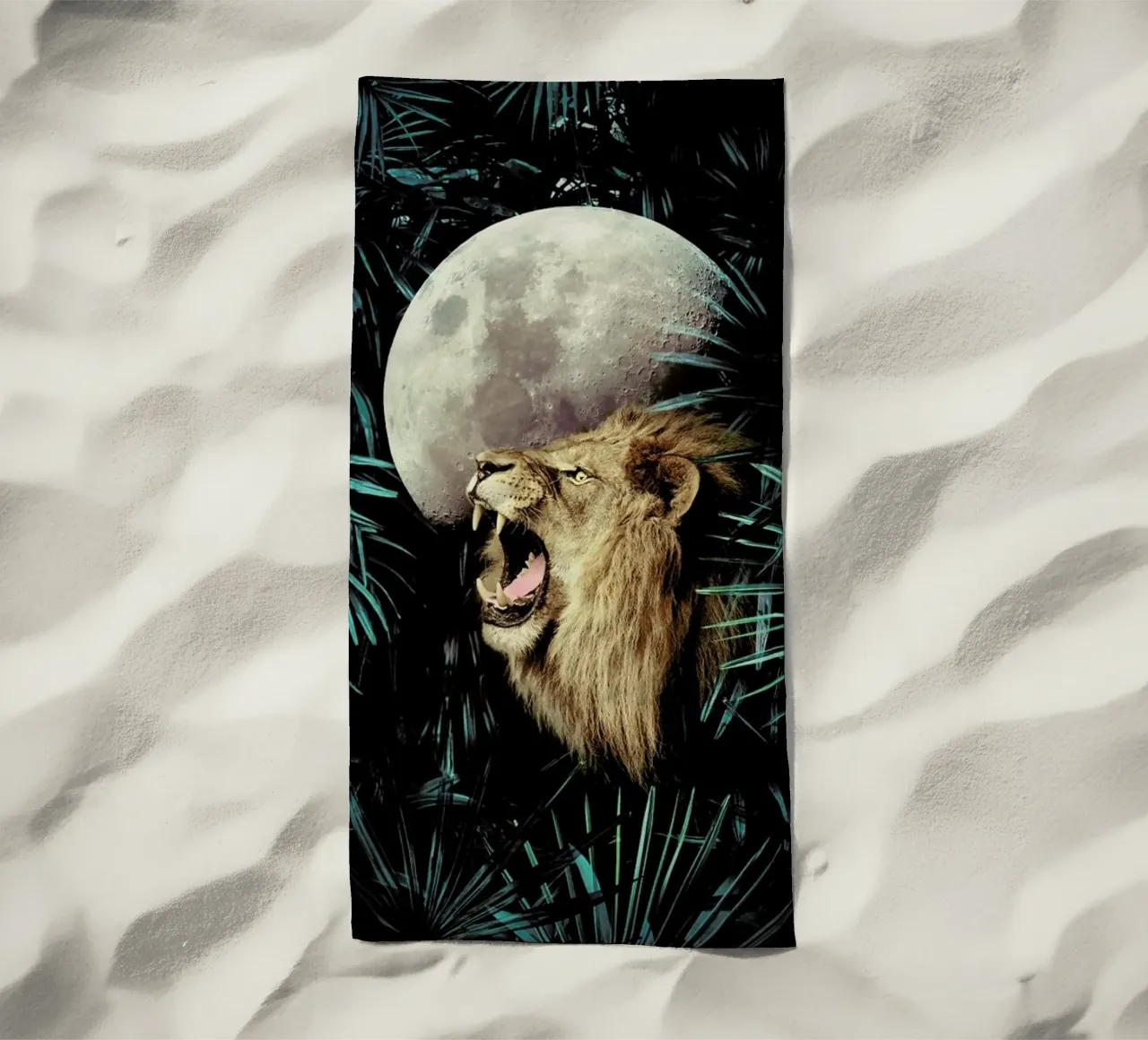 Lion In The Jungle telo mare da cafelab