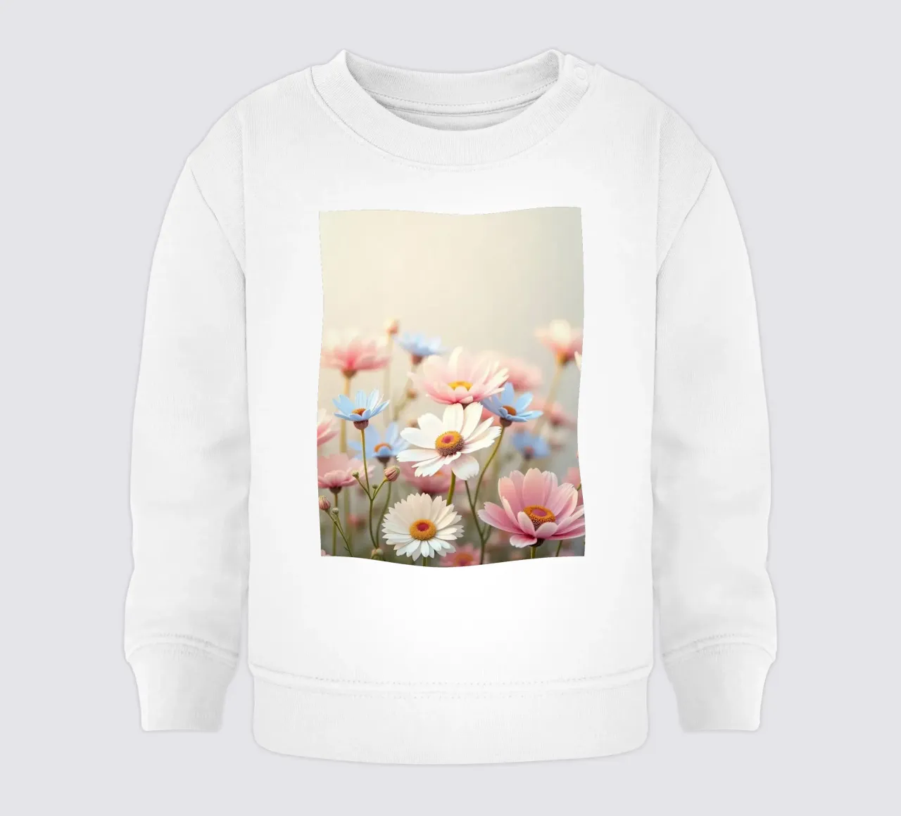 Des fleurs colorées s'épanouissent dans la lumière douce du soleil sweat pour bébé de DesignDoodle