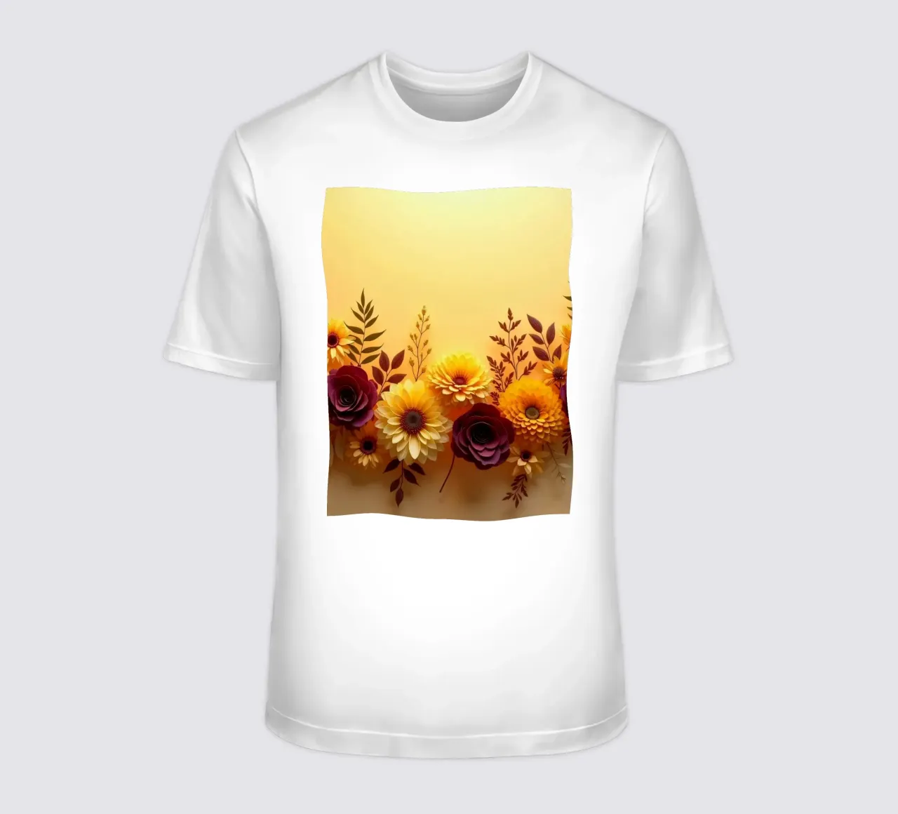 Bellissima composizione floreale in carta dai colori vivaci t-shirt da DesignDoodle