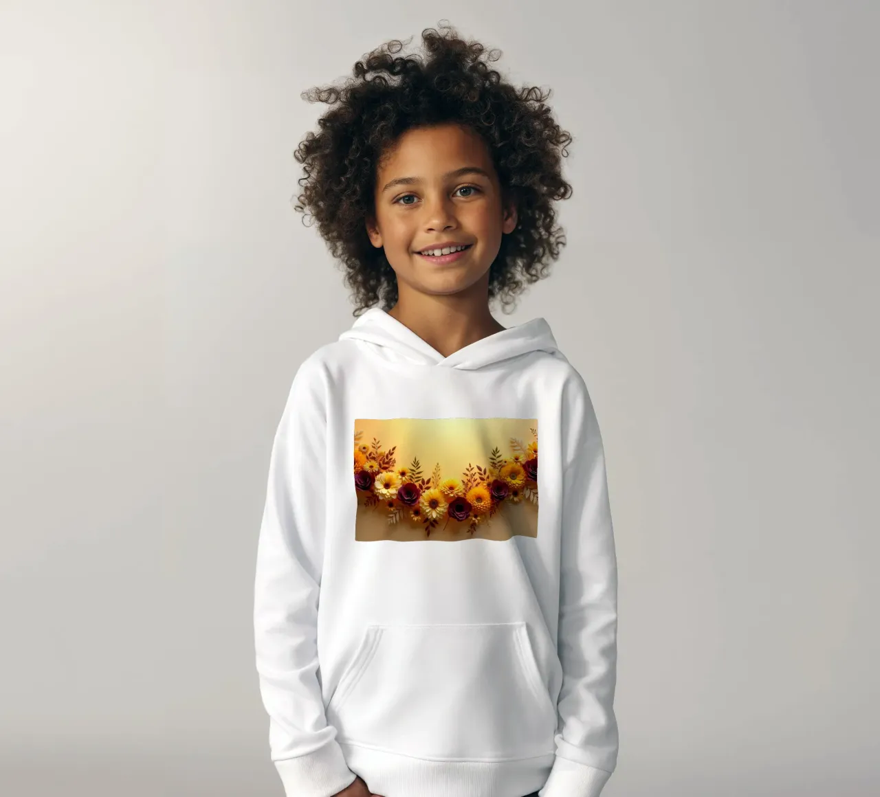 Bellissima composizione floreale in carta dai colori vivaci felpa bambino con cappuccio da DesignDoodle