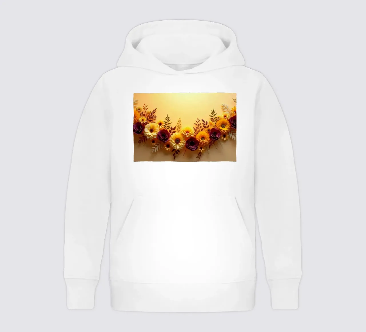 Bellissima composizione floreale in carta dai colori vivaci felpa bambino con cappuccio da DesignDoodle