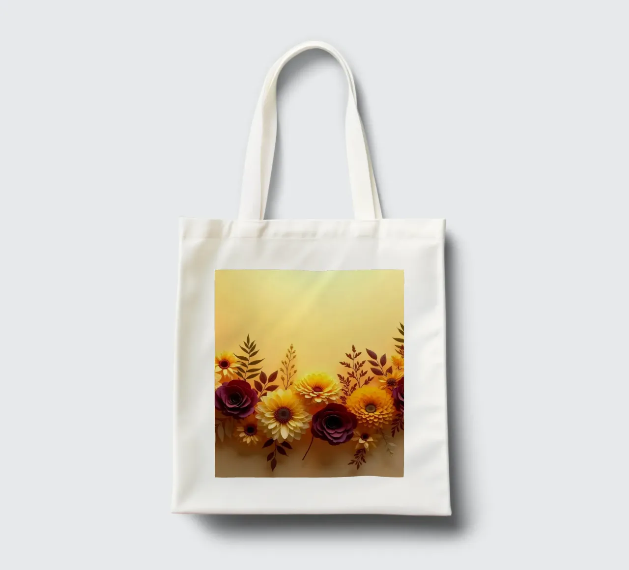 Bellissima composizione floreale in carta dai colori vivaci borsa in juta da DesignDoodle