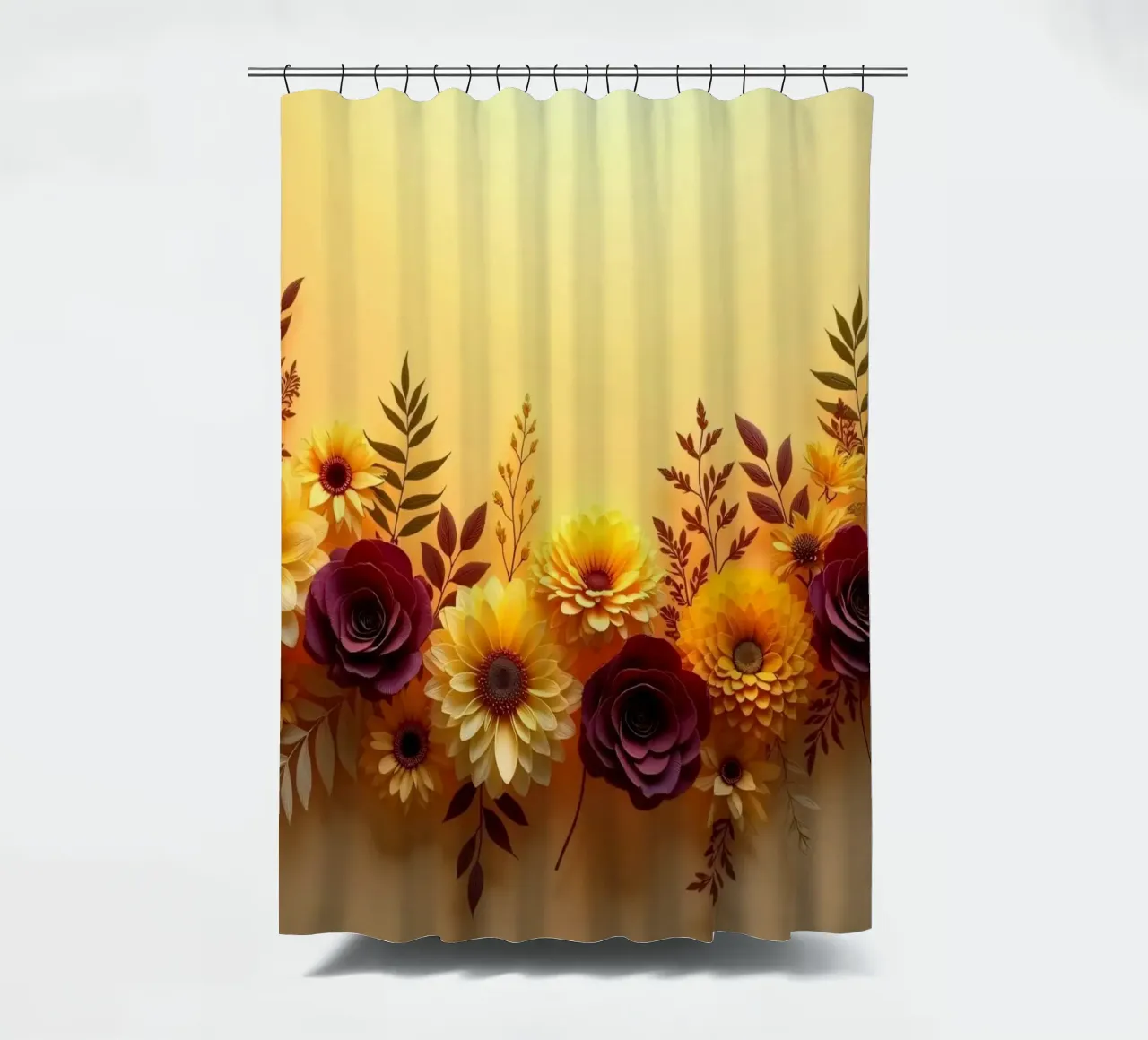 Bellissima composizione floreale in carta dai colori vivaci tenda da doccia da DesignDoodle