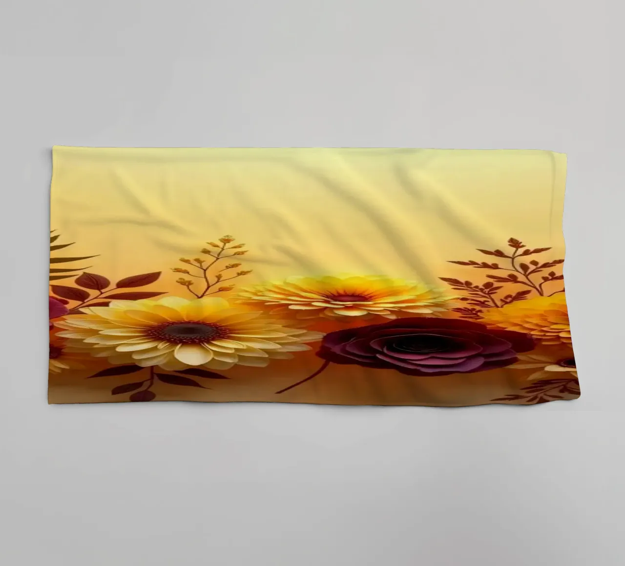 Bellissima composizione floreale in carta dai colori vivaci asciugamano da bagno da DesignDoodle