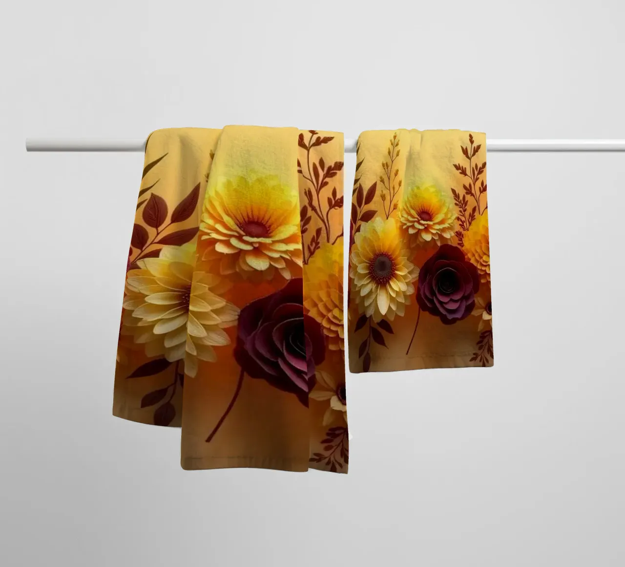 Bellissima composizione floreale in carta dai colori vivaci asciugamano da bagno da DesignDoodle