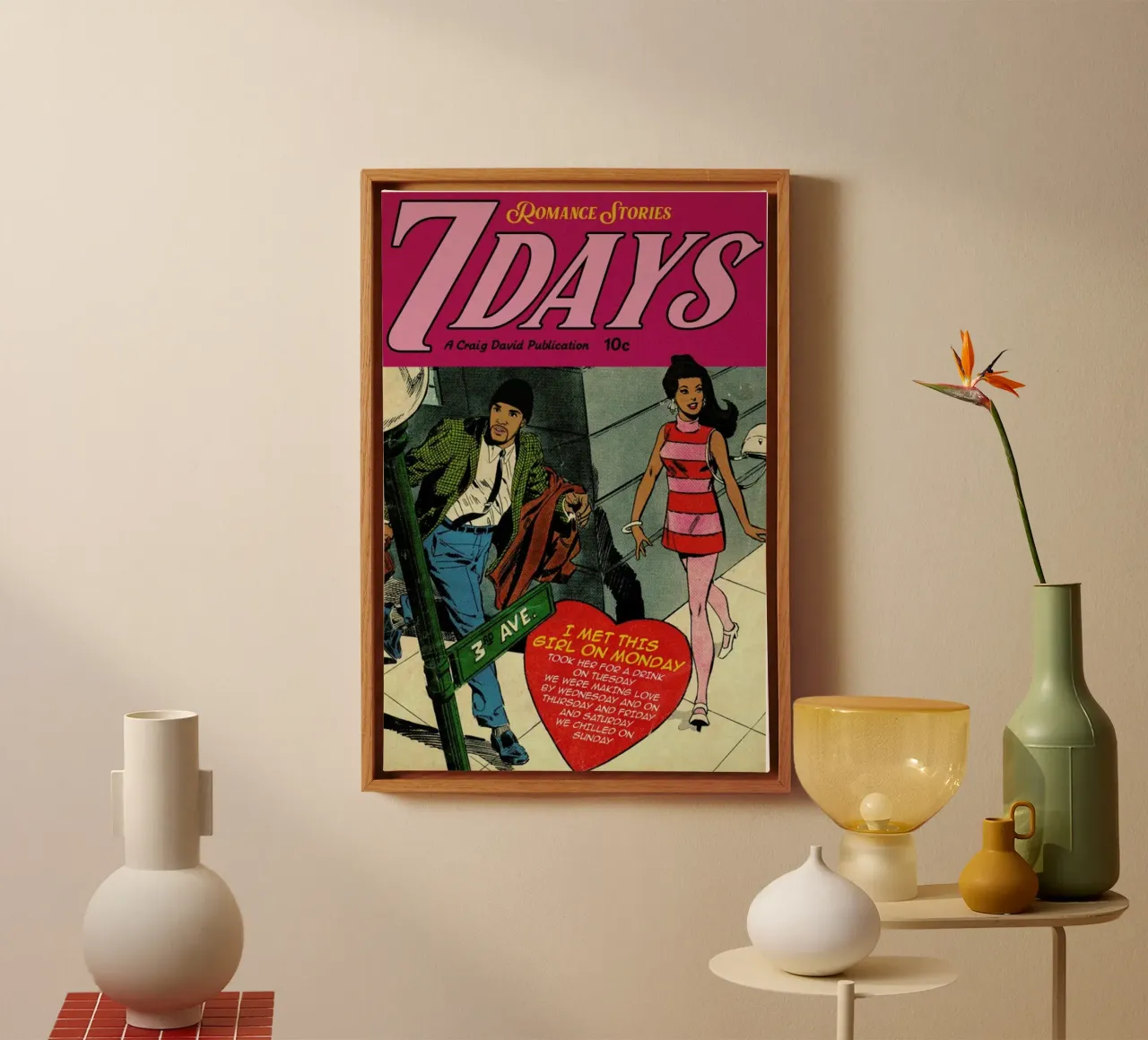 7 Days tela con Cornice a cassetta da Ads Libitum