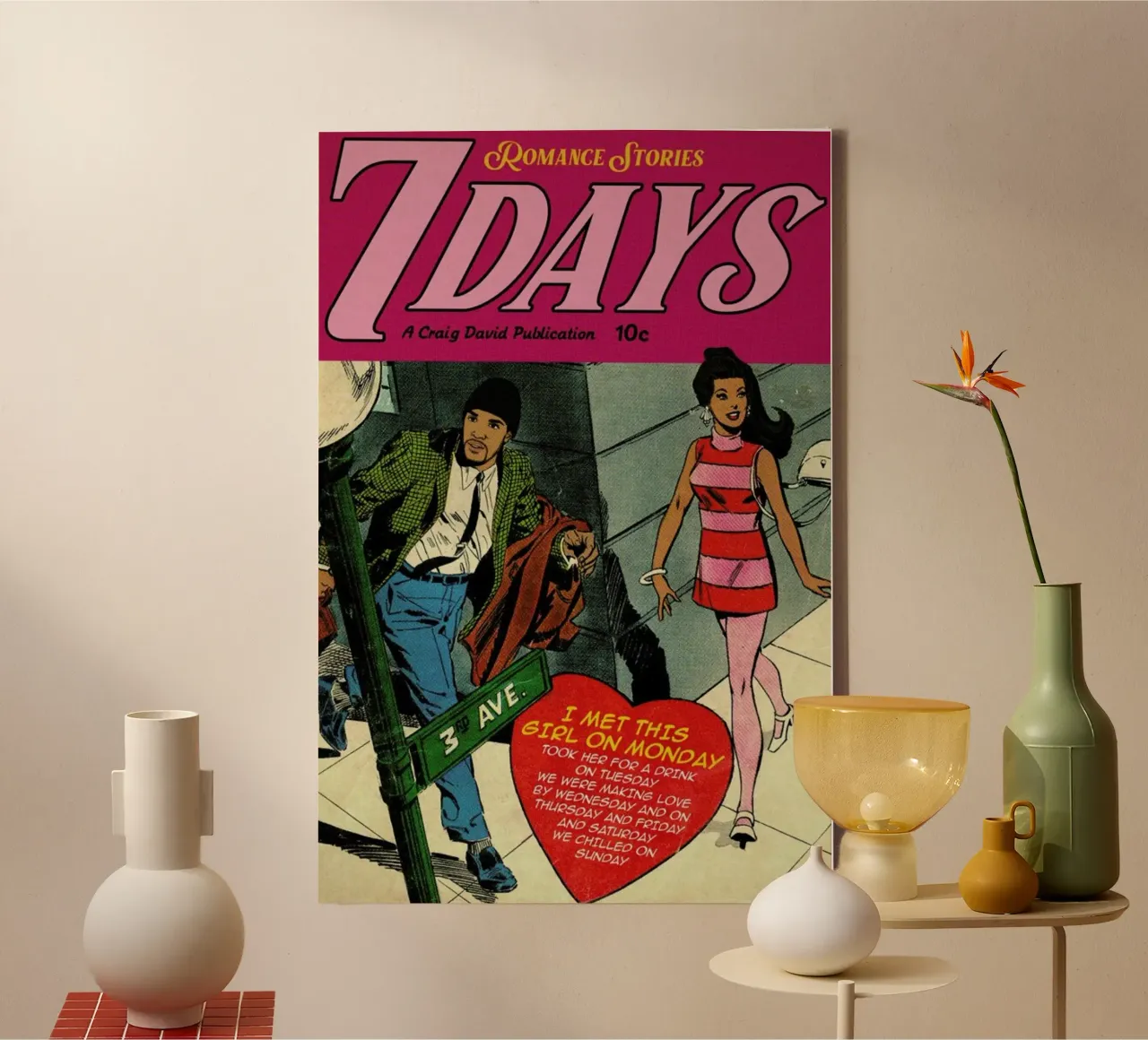 7 Days tela con Cornice a cassetta da Ads Libitum