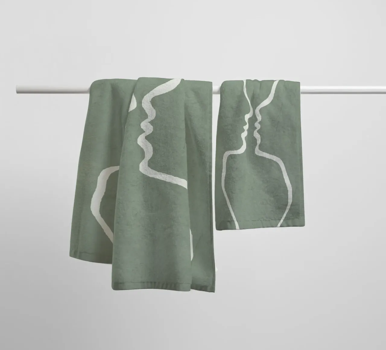 Abstract Couple asciugamano da bagno da Flow Line