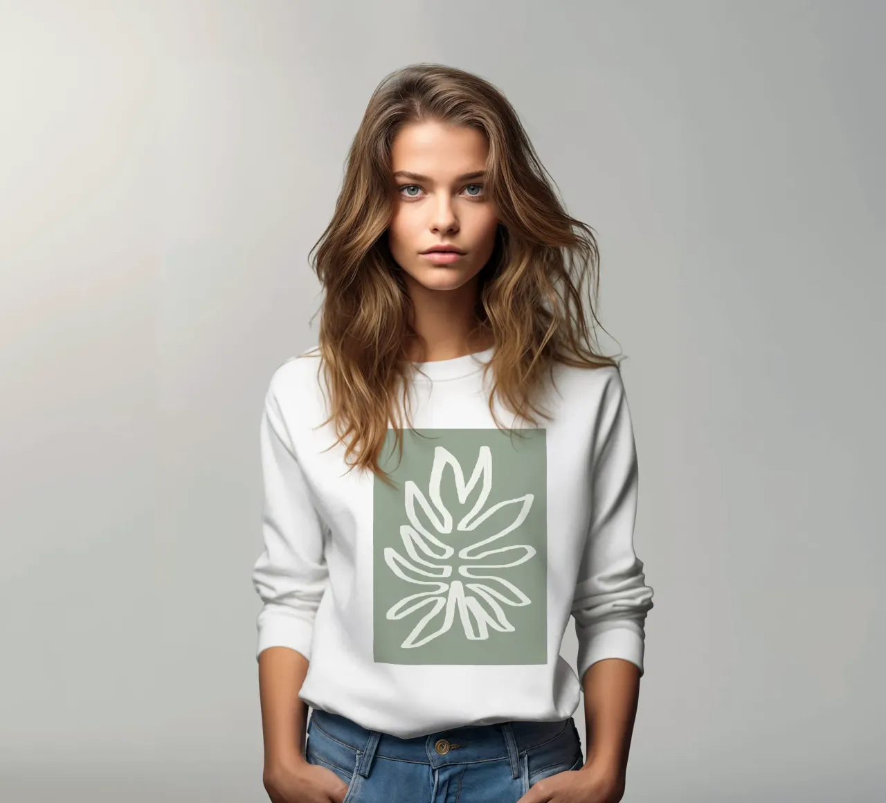 Abstract Leaf sweatshirt by Flow Line
