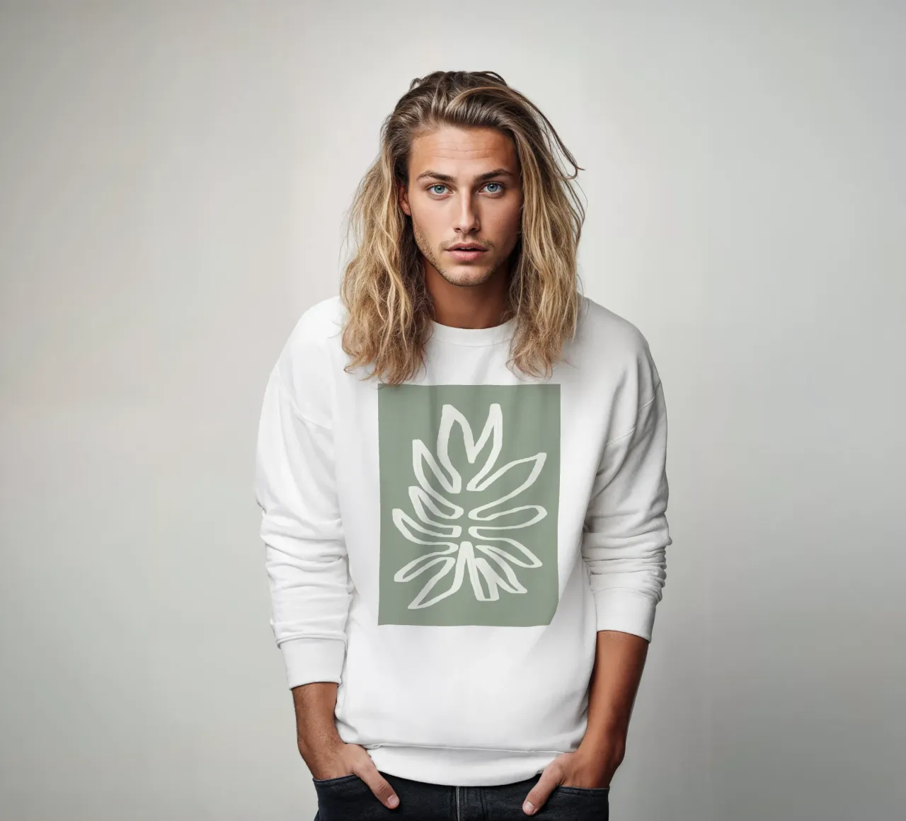 Abstract Leaf sweatshirt by Flow Line