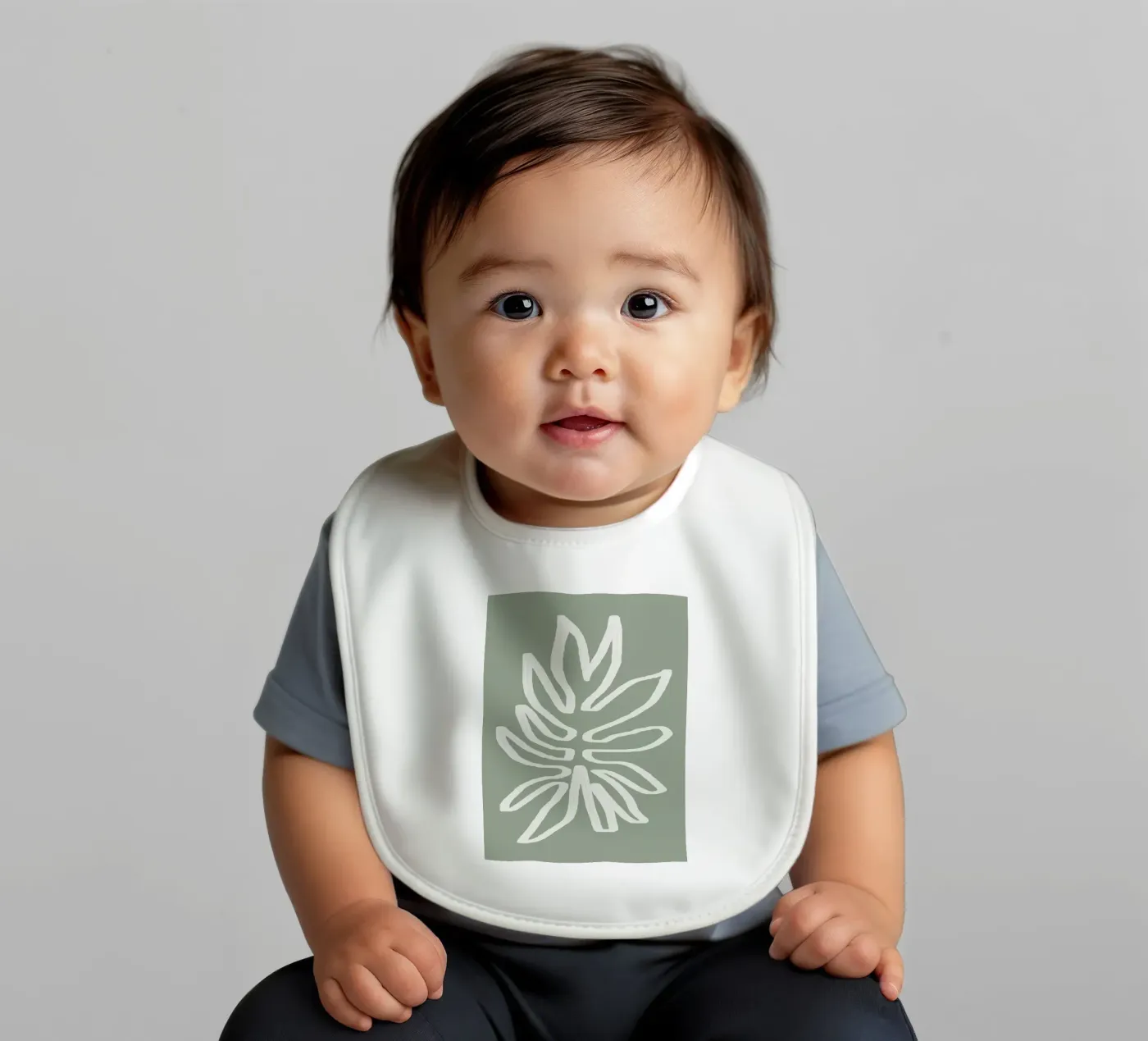 Abstract Leaf baby slabbetje van Flow Line