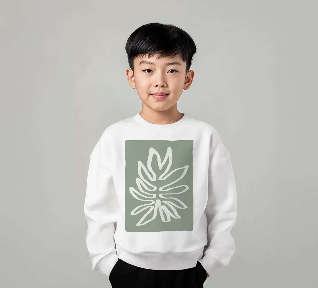 Abstract Leaf felpa bambino da Flow Line